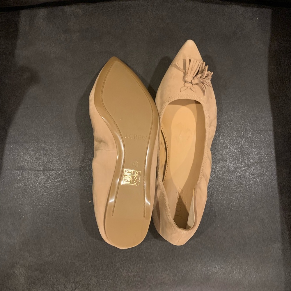 J. Crew tan flats